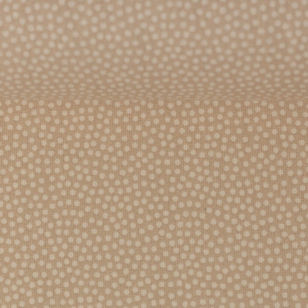 Baumwolle - Dotty - beige mit hellbeige Punkten