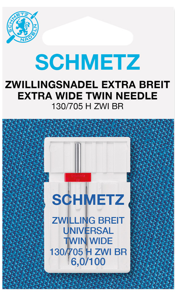 Schmetz Doppel-Nähmaschinennadel 130/705 Universal 100/6,0 mm