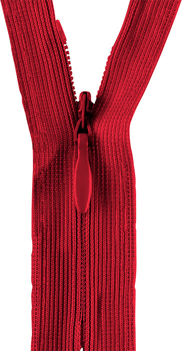 Reißverschluss - S43 Tropfenschieber - Kleider/ Röcke - nahtverdeckt - 60cm - rot
