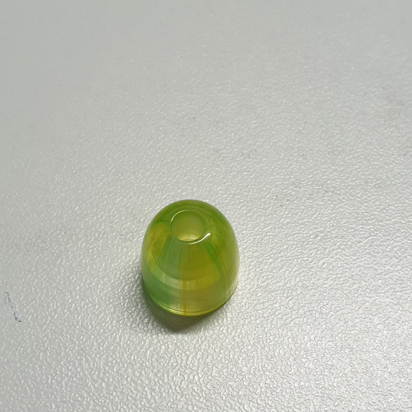 Kordelstopper - rund - 13mm - gelbgrün