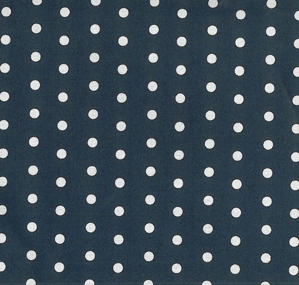 Baumwolle beschichtet - Leona - Punkte - dunkelblau