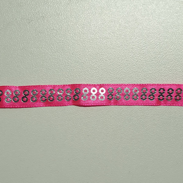 Pailletten-Glitterband - 10mm - pink