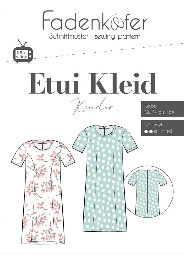 Papierschnittmuster Etui-Kleid Kinder