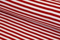 Rundbündchen - Streifen - 7mm - rotweiß