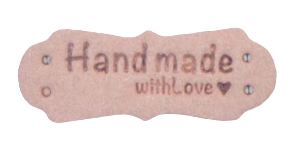 Labels - Handmade with Love - rosa