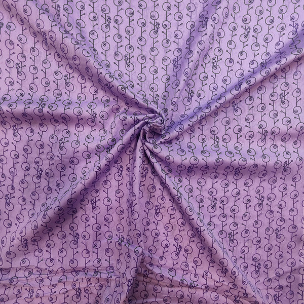 leichte Baumwolle - Nancy - Vögelchen - lila