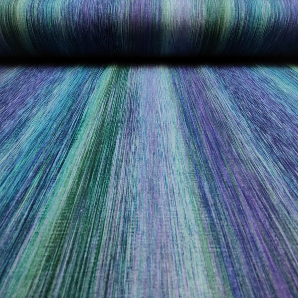 Jersey - Woven Stripes - gestrichelt Abstract - blau/lila