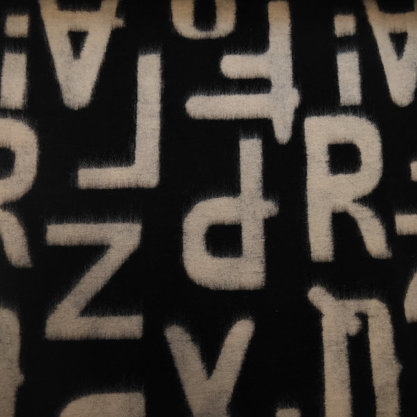 Wollwalk - Alphabet - Buchstaben - sand/ schwarz