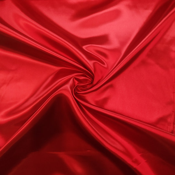 Satin - Polyester - rot uni